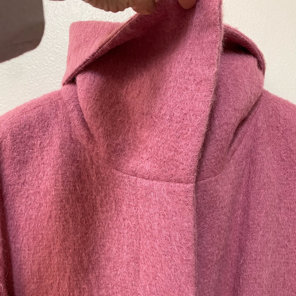 Talbots Mauve Pink Wool Alpaca Mohair Coat XL - Picture 5 of 12